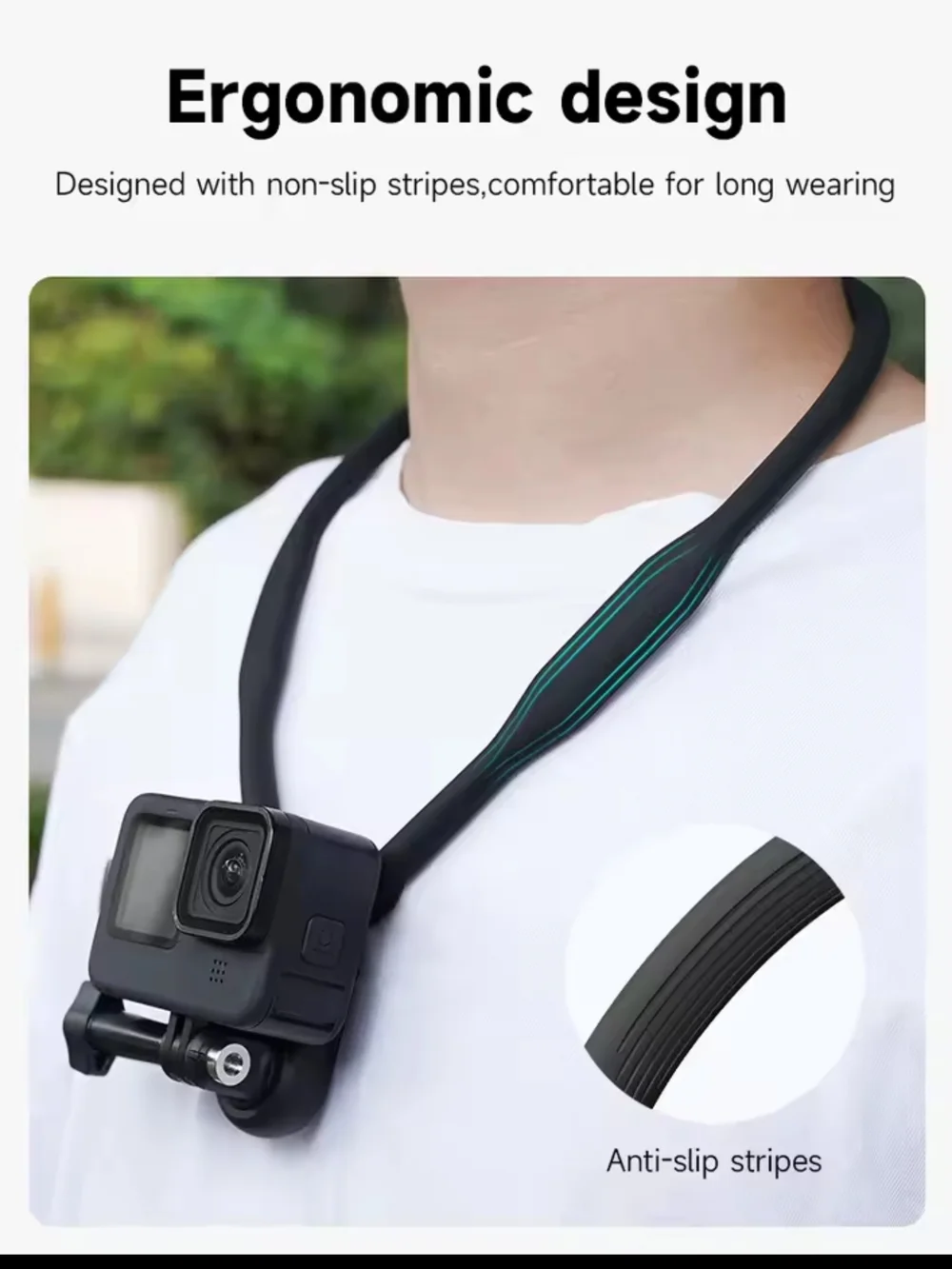 Black Neck Mount Holder for Action Cameras